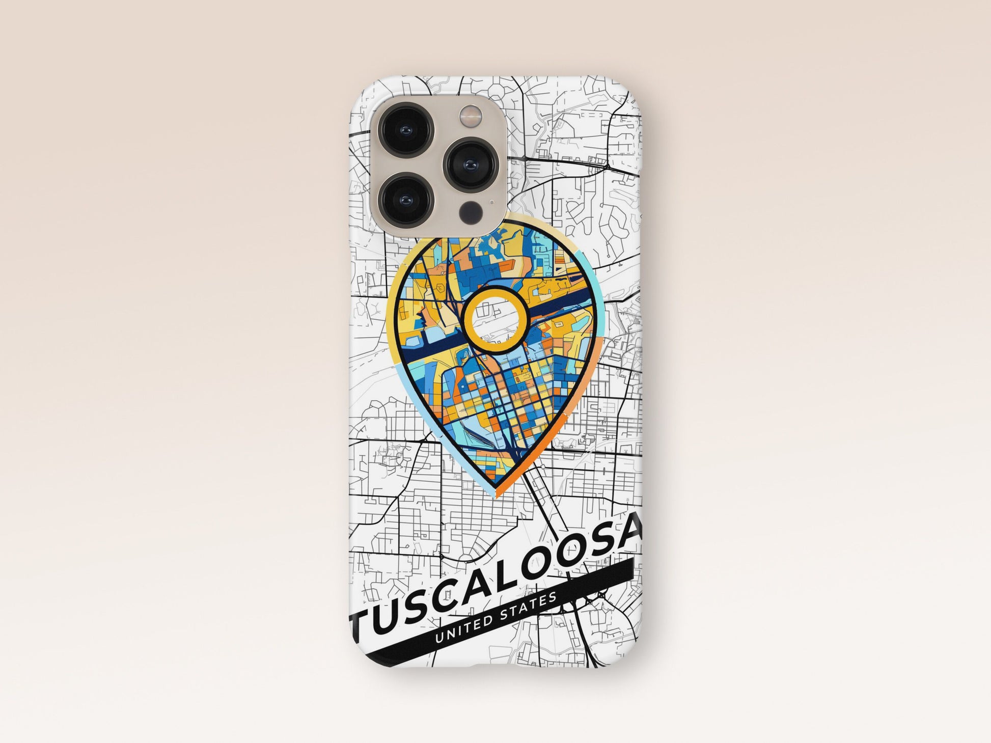 Tuscaloosa Alabama slim phone case with colorful icon 1