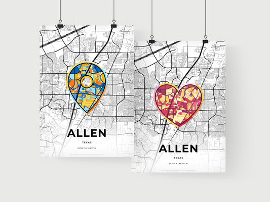Allen Texas art print for couples