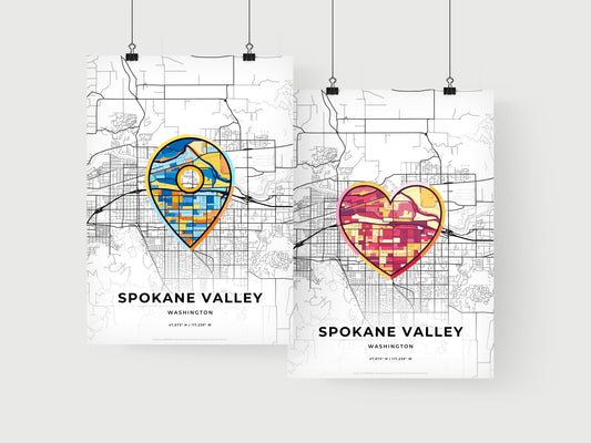 Spokane Valley Washington art print for couples