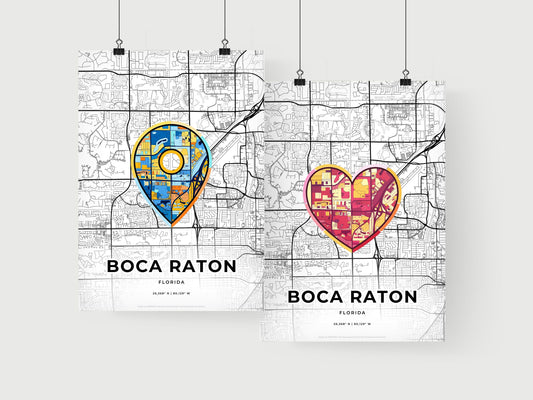 Boca Raton Florida art print for couples