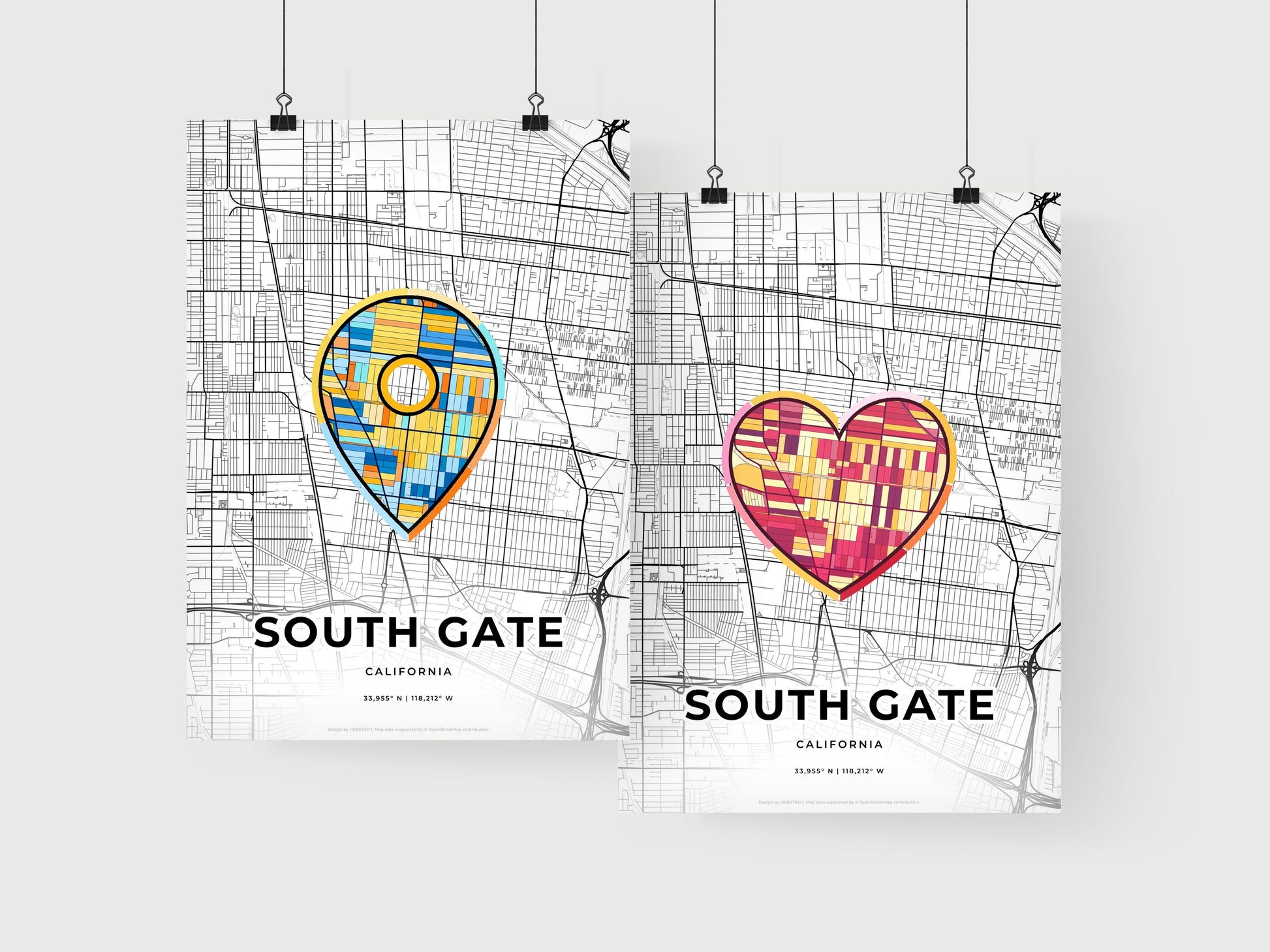 South Gate California art print for couples