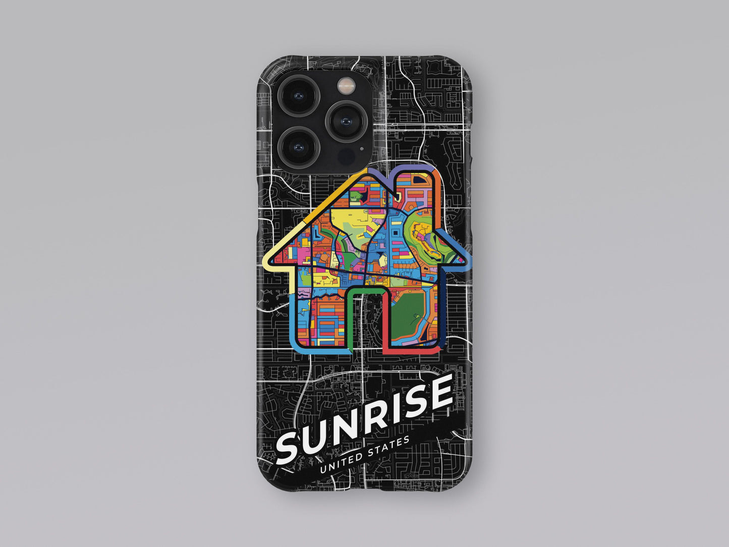 Sunrise Florida slim phone case with colorful icon 3