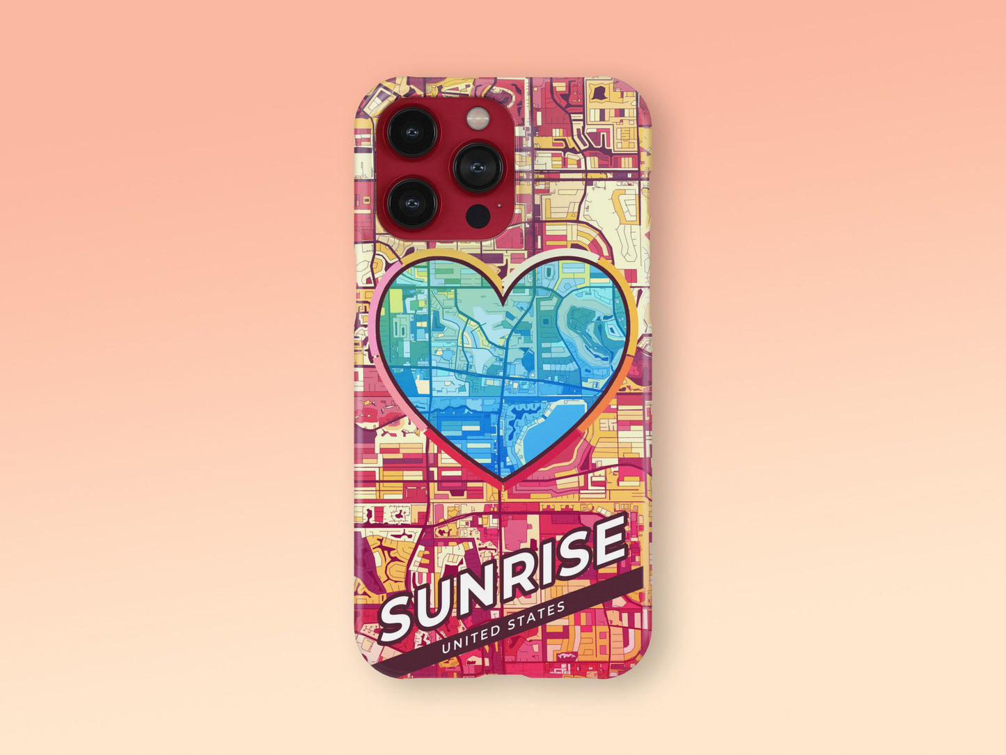 Sunrise Florida slim phone case with colorful icon 2
