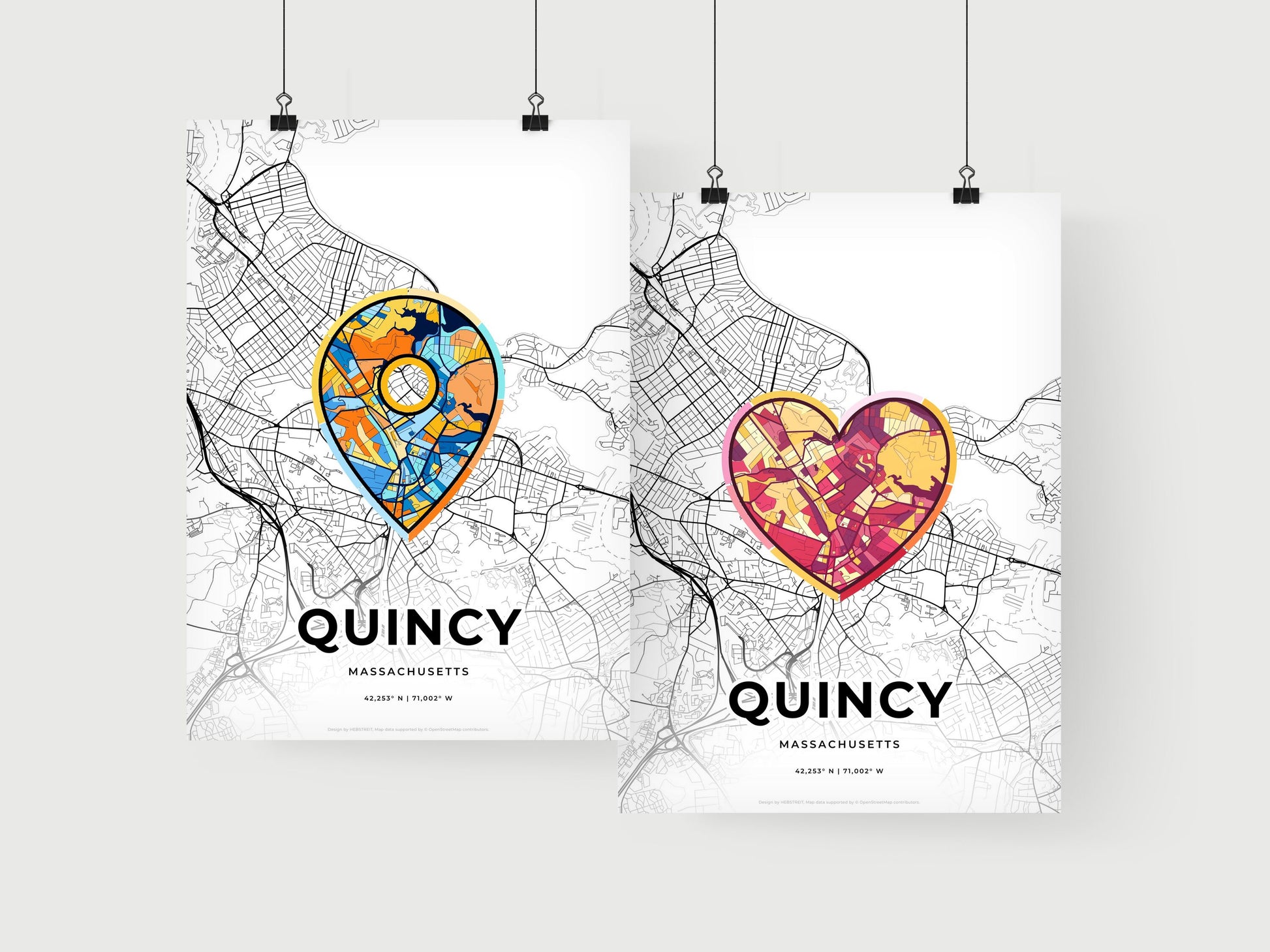 Quincy Massachusetts art print for couples
