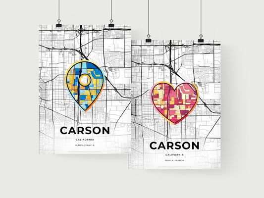 Carson California art print for couples