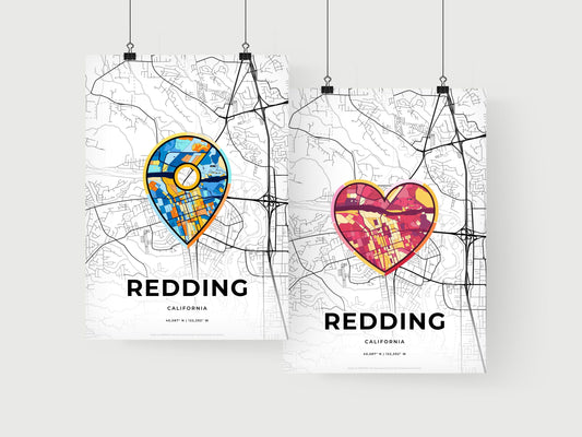Redding California art print for couples