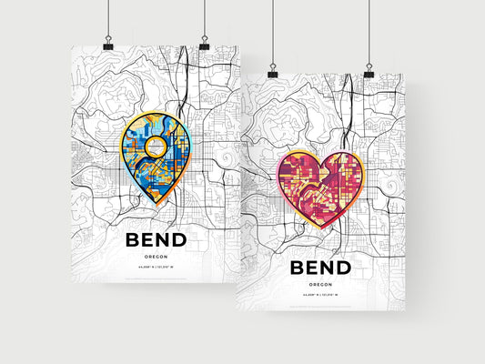 Bend Oregon art print for couples