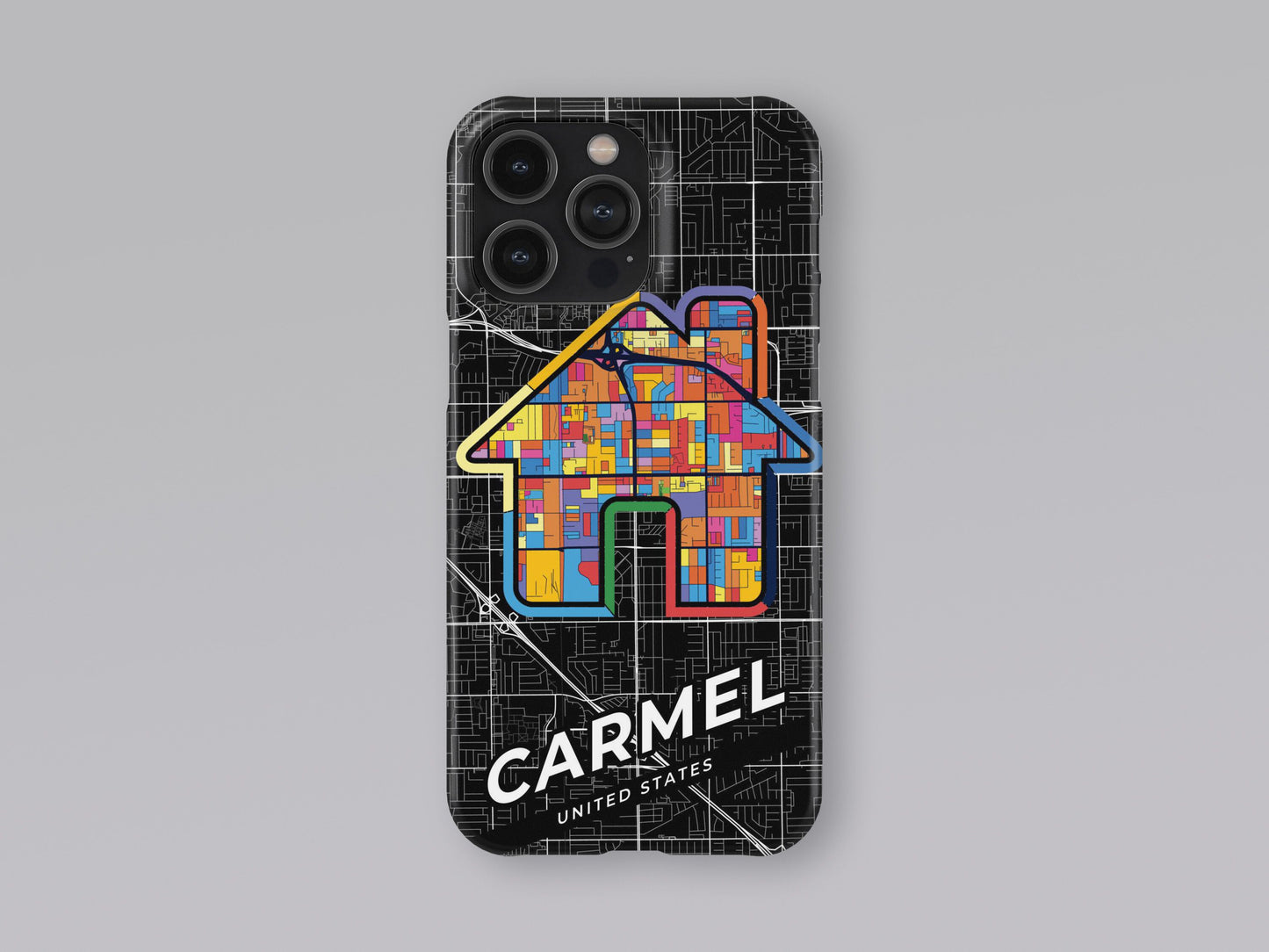 Carmel Indiana slim phone case with colorful icon. Birthday, wedding or housewarming gift. Couple match cases. 3