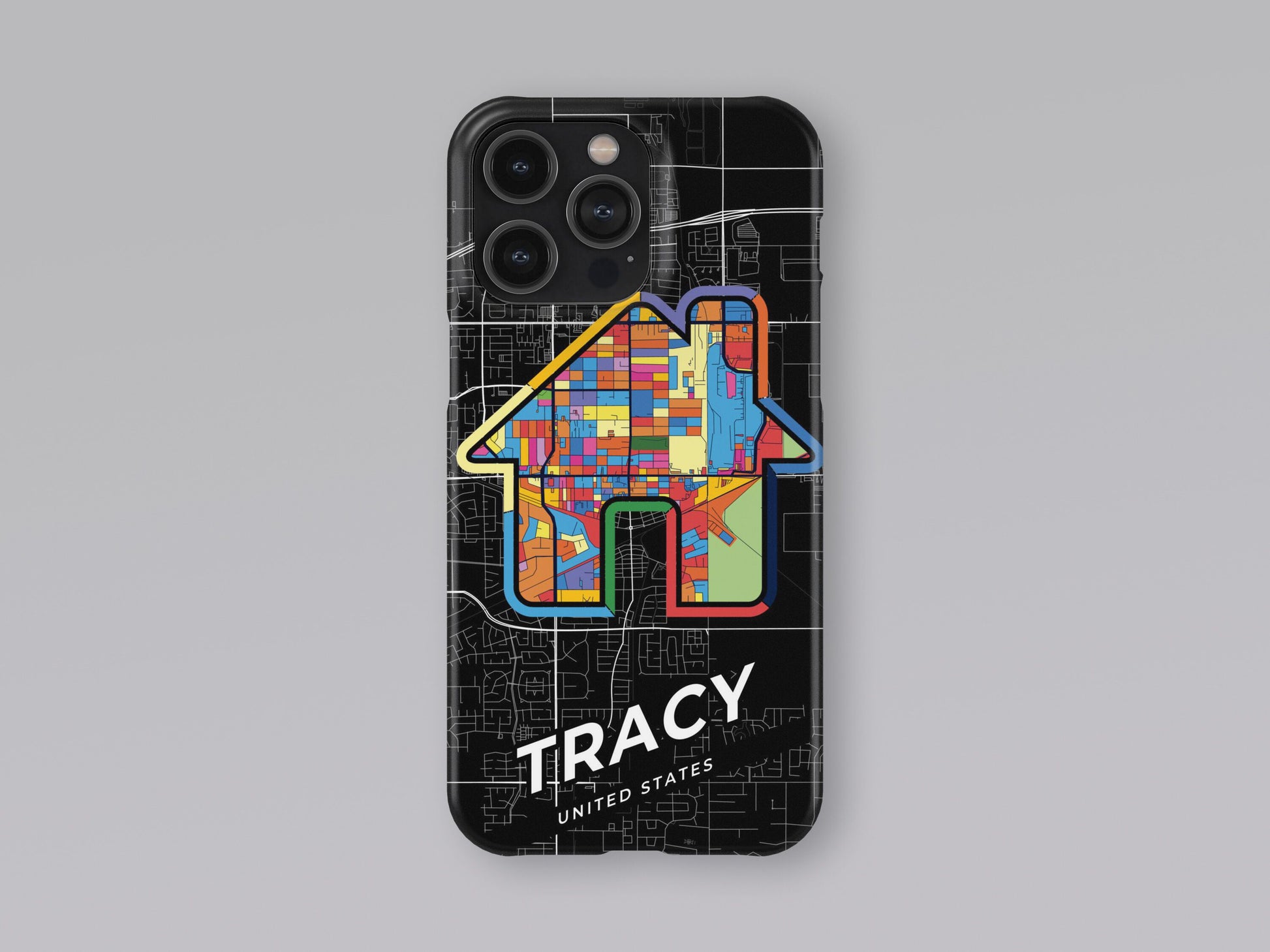 Tracy California slim phone case with colorful icon 3