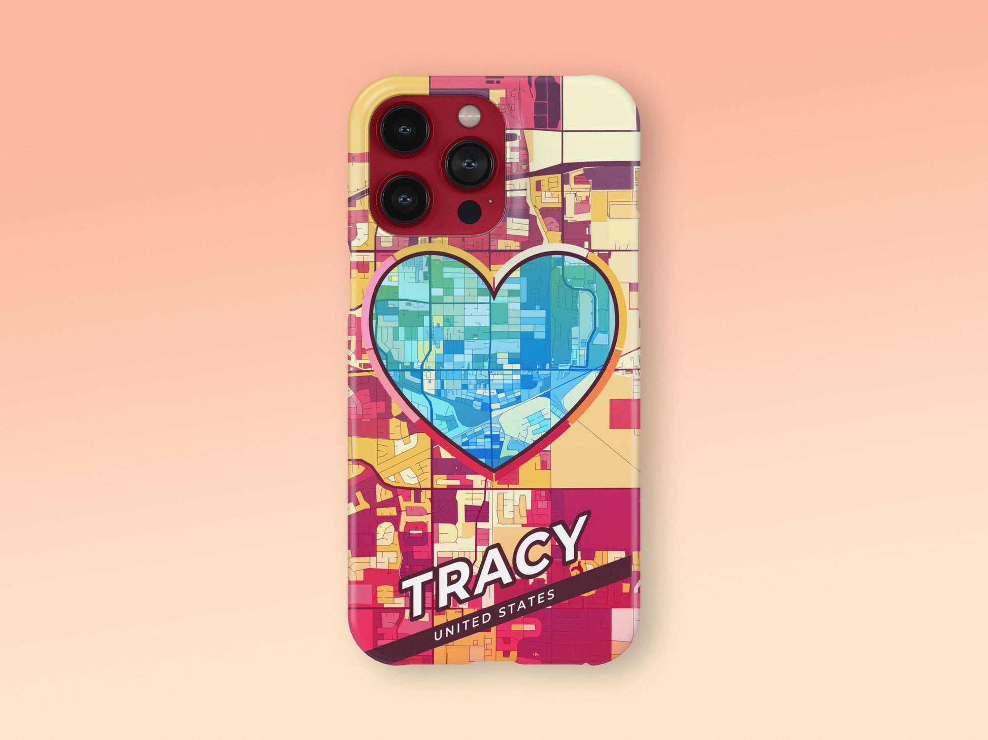 Tracy California slim phone case with colorful icon 2