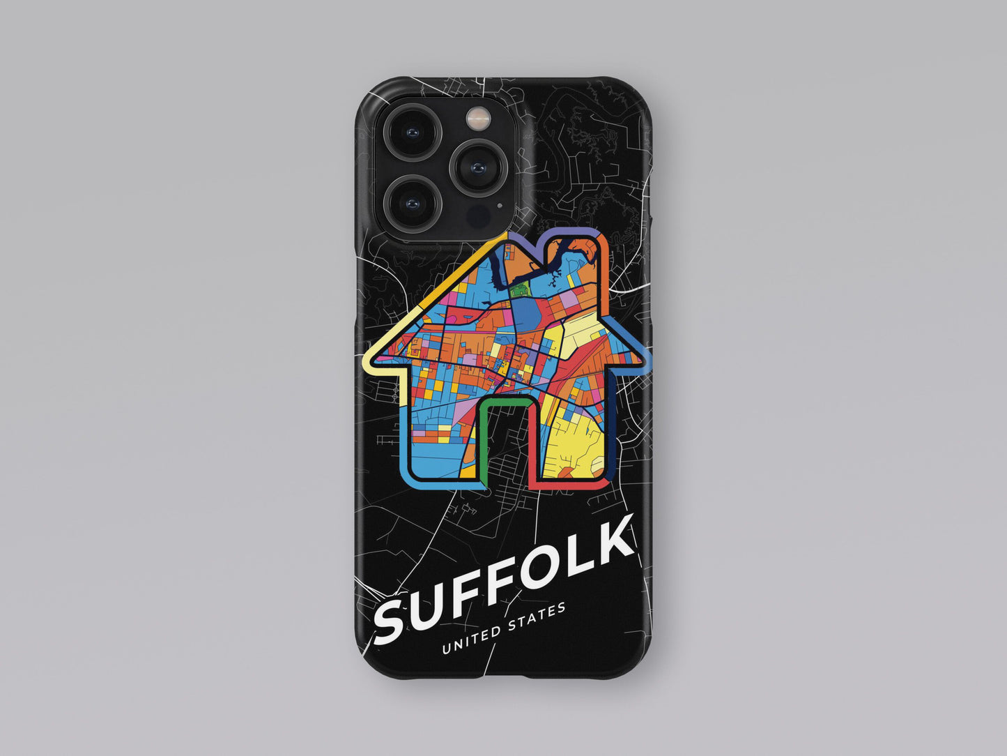 Suffolk Virginia slim phone case with colorful icon 3