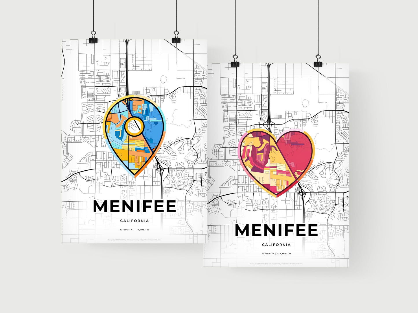 Menifee California art print for couples