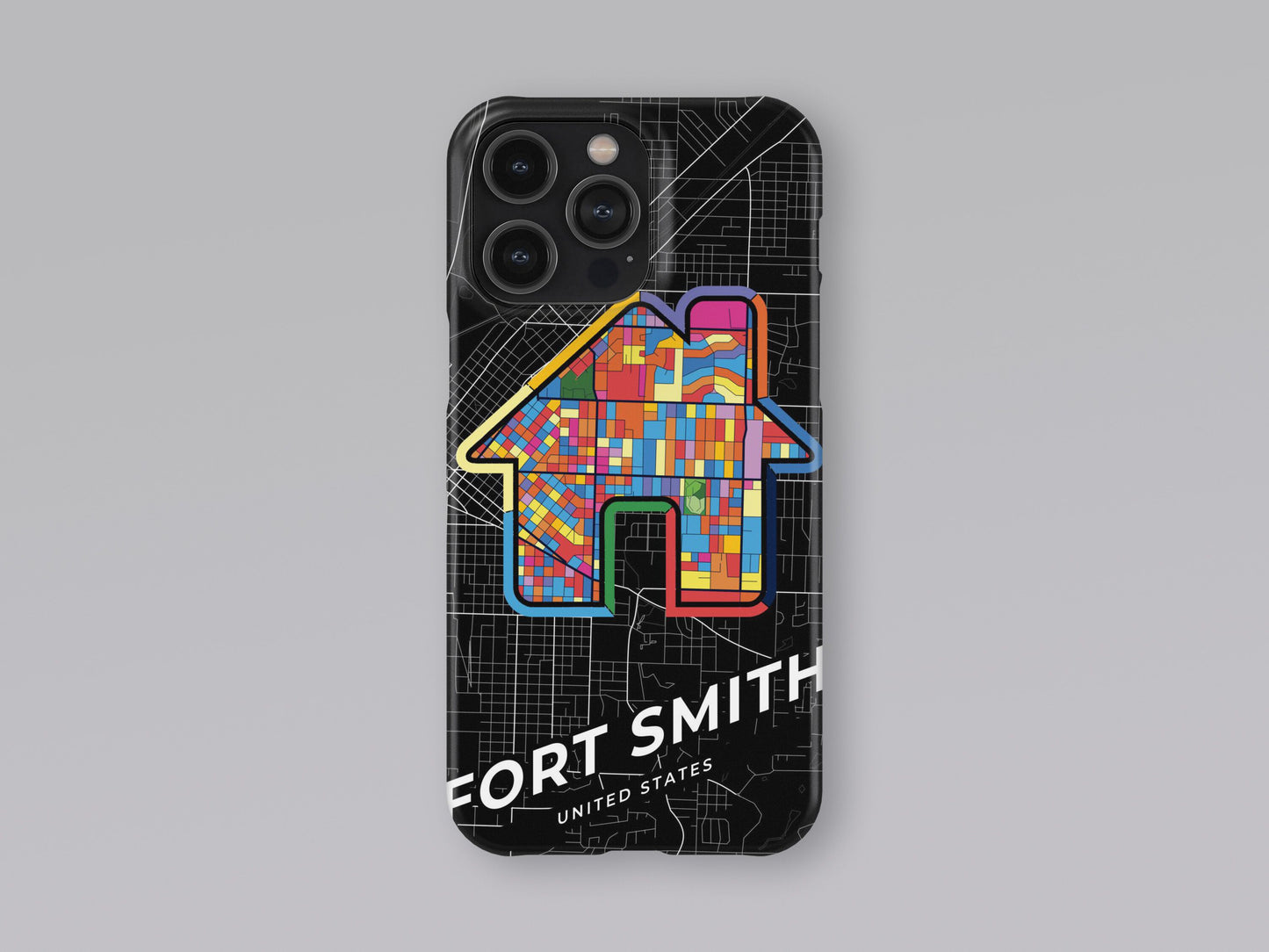 Fort Smith Arkansas slim phone case with colorful icon. Birthday, wedding or housewarming gift. Couple match cases. 3