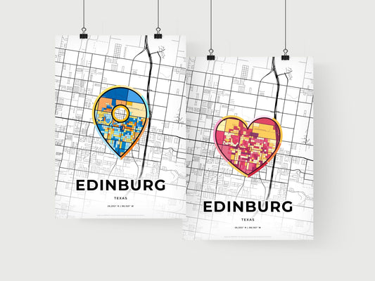 Edinburg Texas art print for couples