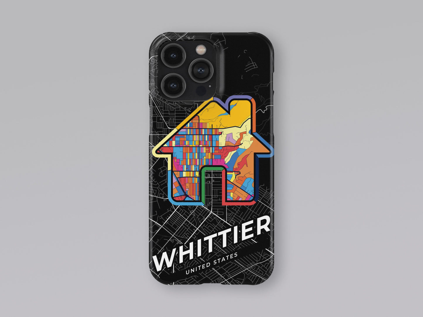 Whittier California slim phone case with colorful icon 3