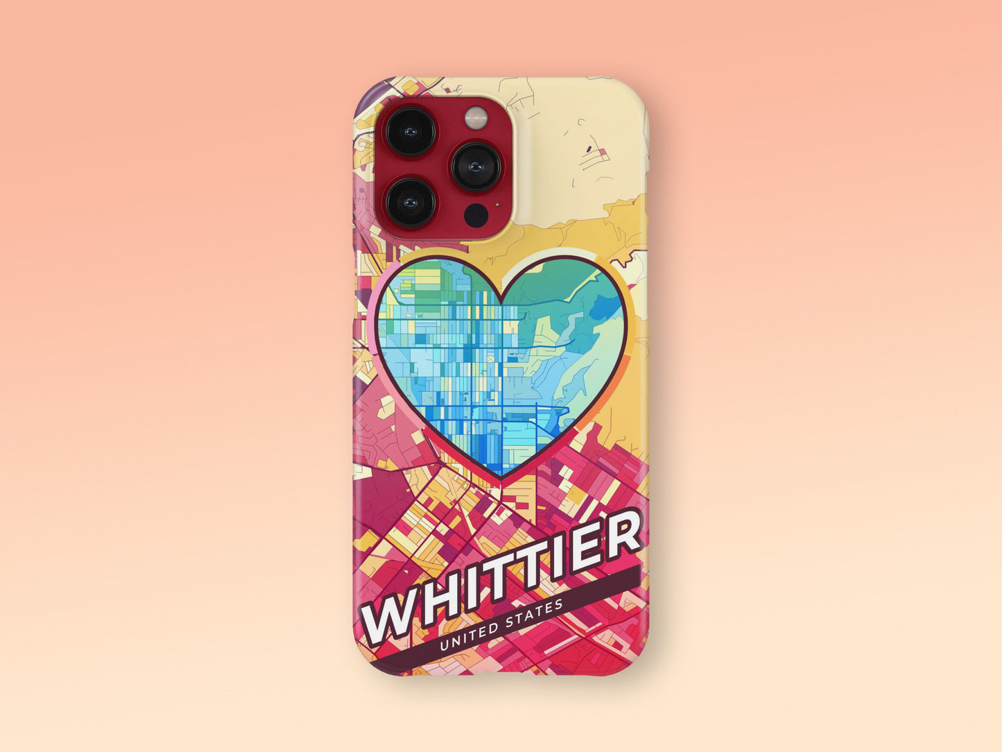 Whittier California slim phone case with colorful icon 2