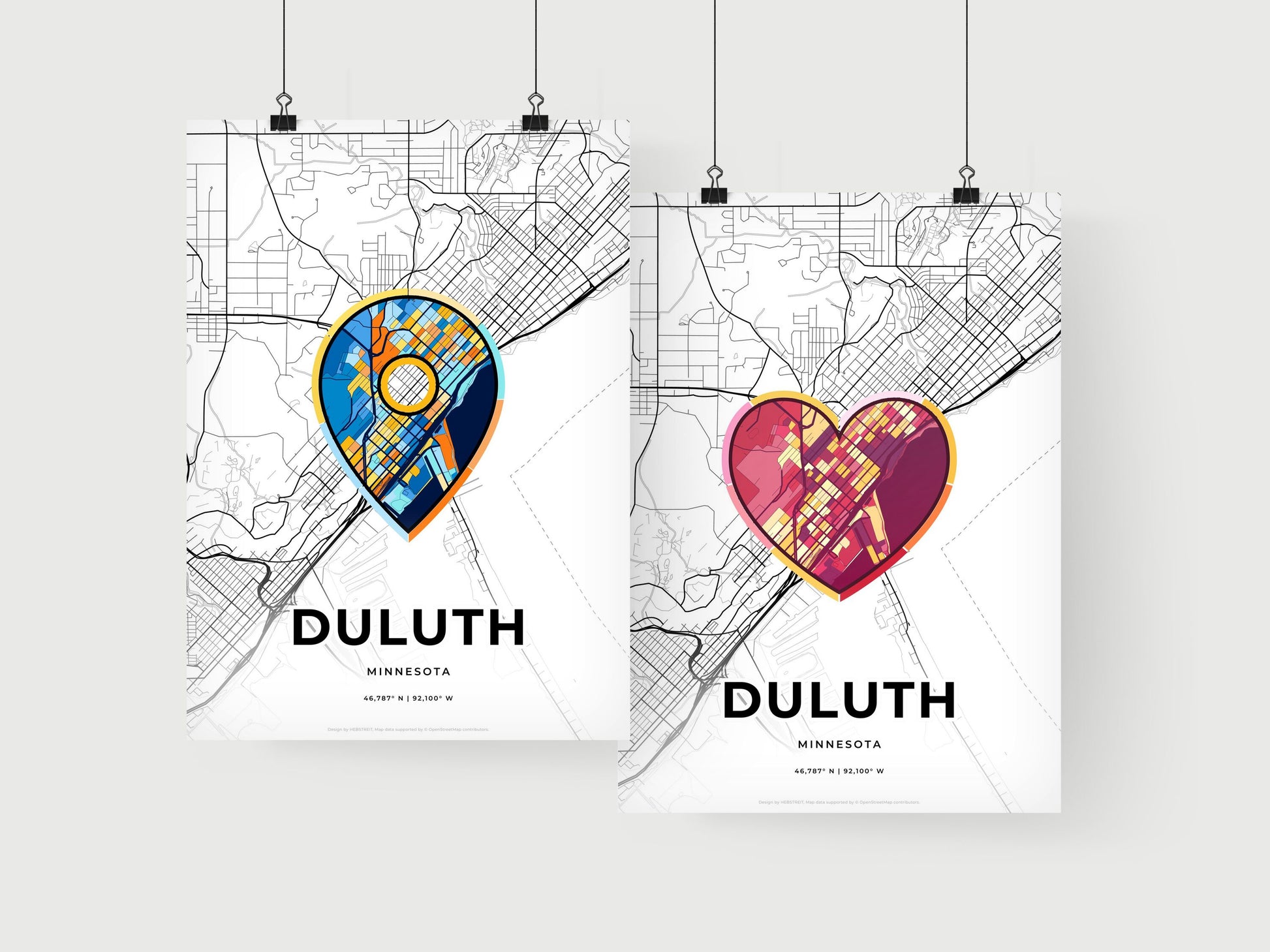 Duluth Minnesota art print for couples
