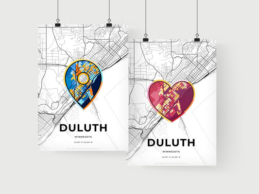 Duluth Minnesota art print for couples