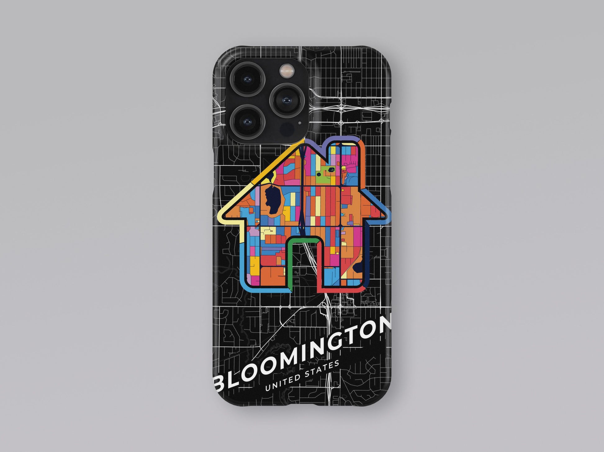 Bloomington Minnesota slim phone case with colorful icon. Birthday, wedding or housewarming gift. Couple match cases. 3