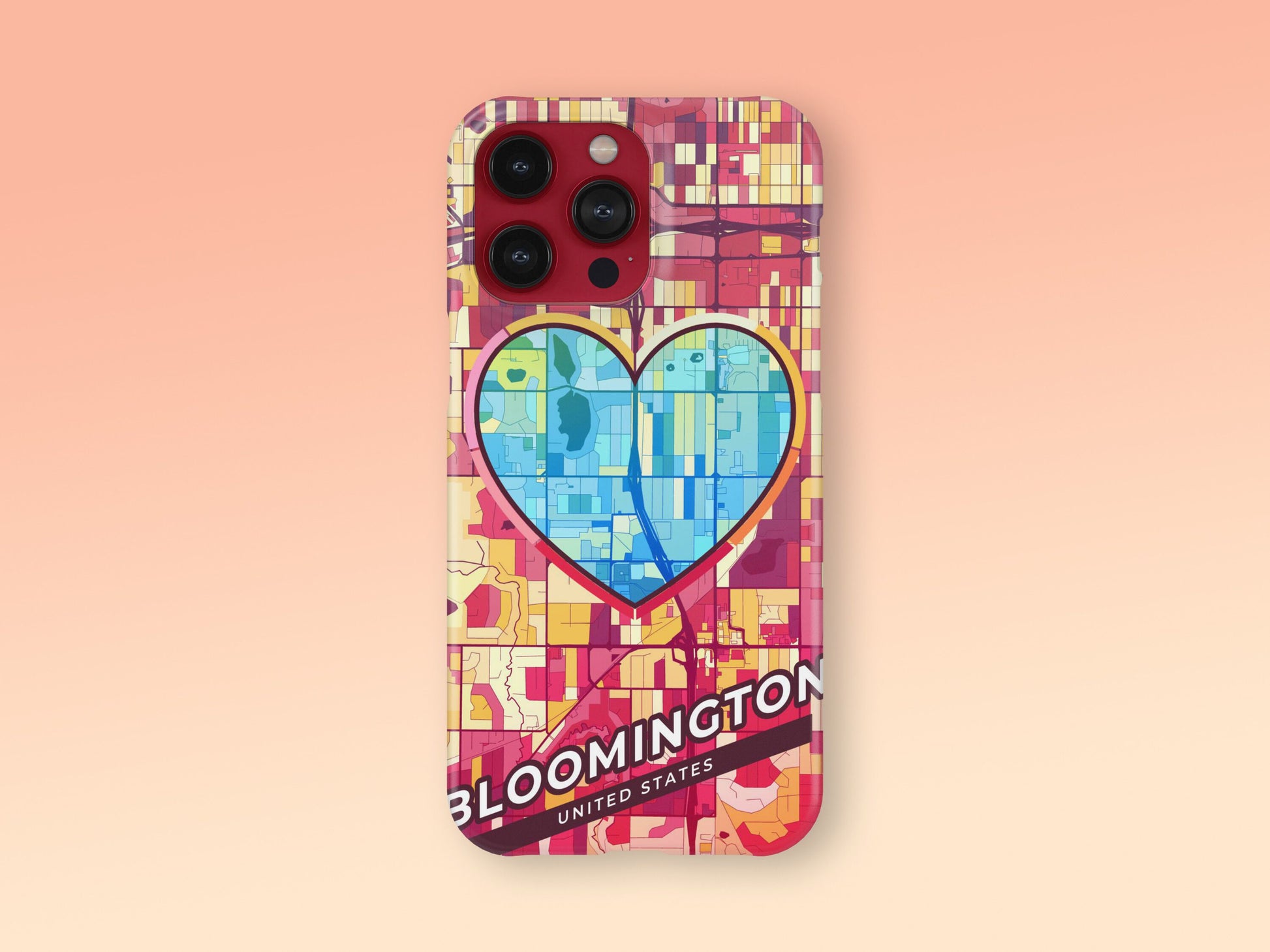 Bloomington Minnesota slim phone case with colorful icon. Birthday, wedding or housewarming gift. Couple match cases. 2