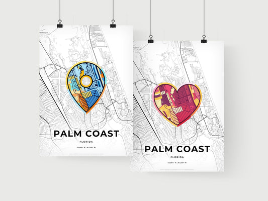 Palm Coast Florida art print for couples