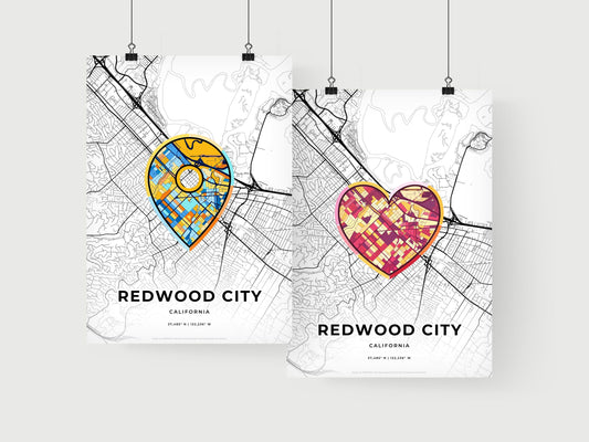 Redwood City California art print for couples