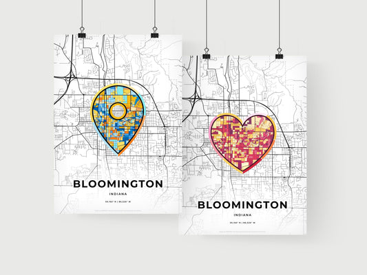 Bloomington Indiana art print for couples