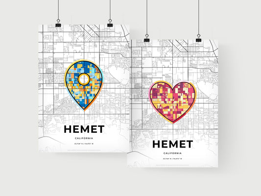 Hemet California art print for couples