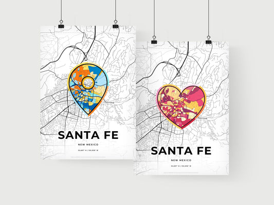 Santa Fe New Mexico art print for couples