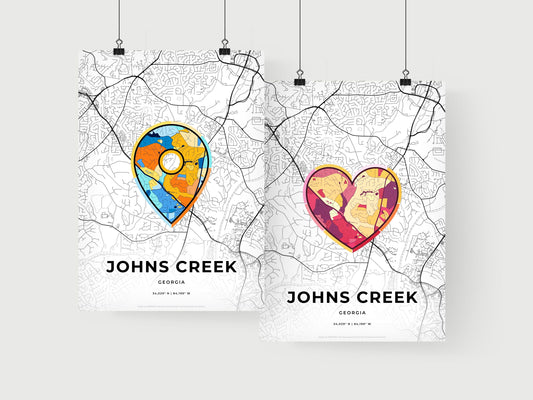 Johns Creek Georgia art print for couples
