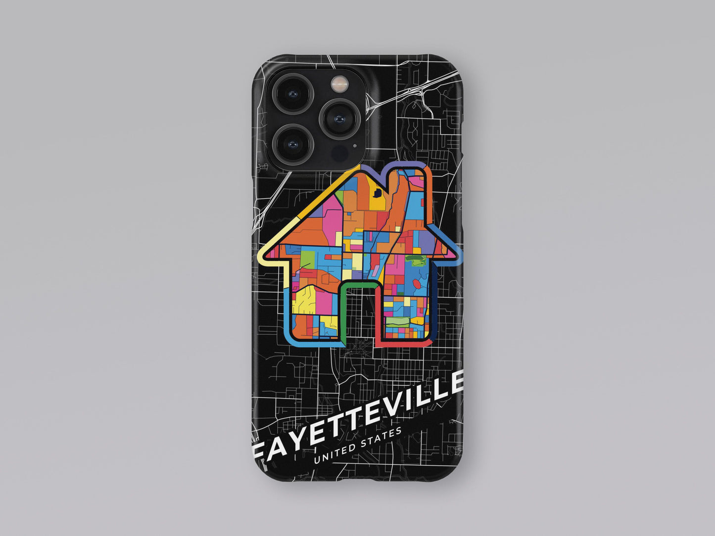 Fayetteville Arkansas slim phone case with colorful icon. Birthday, wedding or housewarming gift. Couple match cases. 3