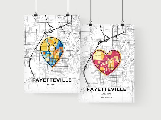 Fayetteville Arkansas art print for couples