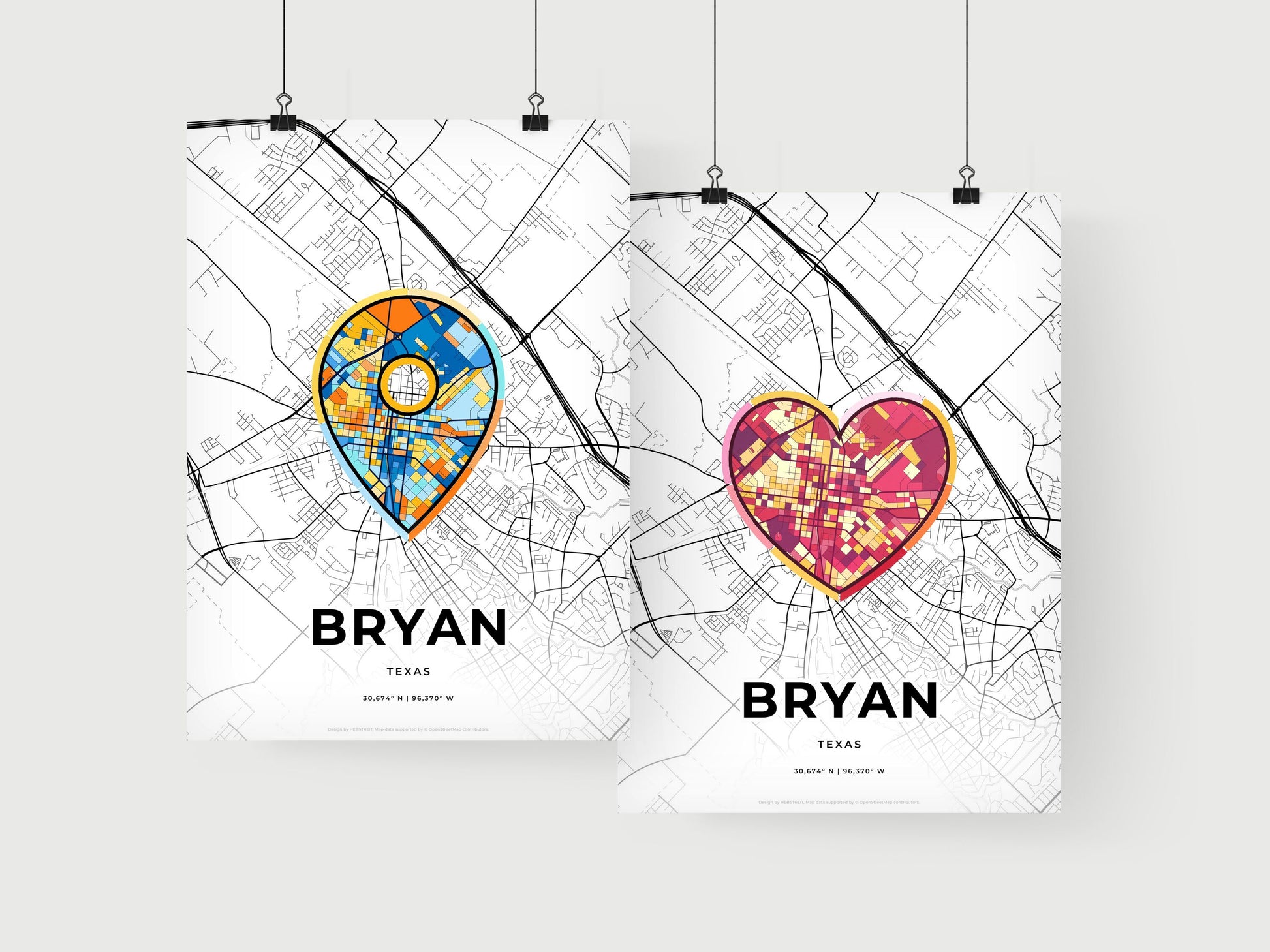 Bryan Texas art print for couples