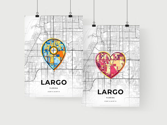 Largo Florida art print for couples