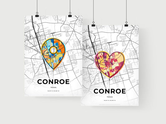 Conroe Texas art print for couples