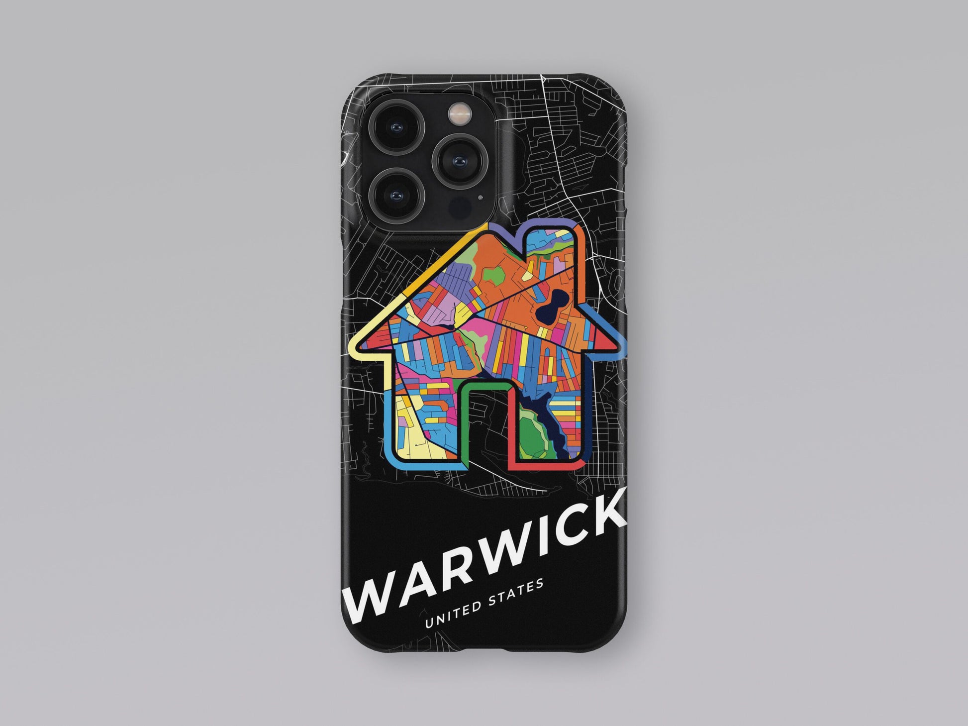 Warwick Rhode Island slim phone case with colorful icon 3
