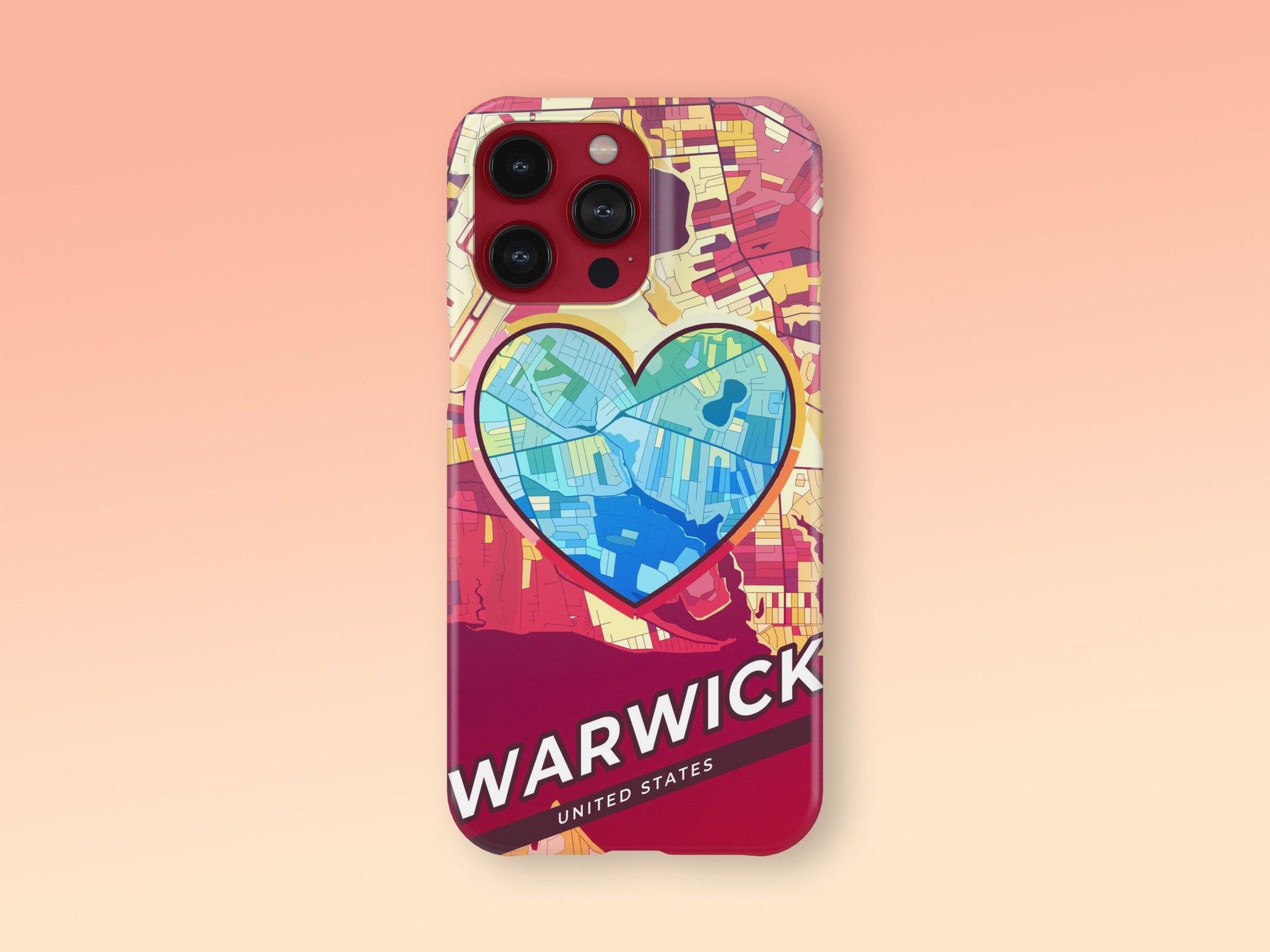 Warwick Rhode Island slim phone case with colorful icon 2