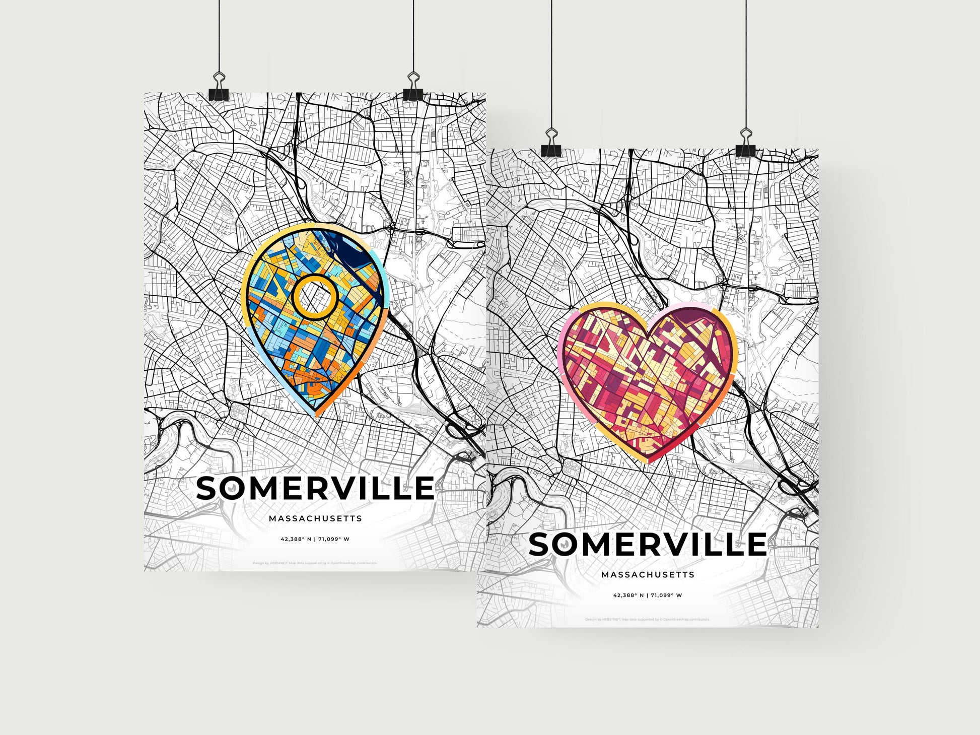 Somerville Massachusetts art print for couples