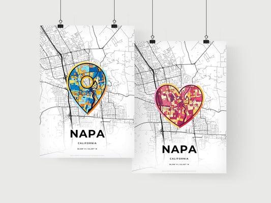 Napa California art print for couples