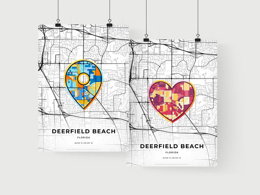 Deerfield Beach Florida art print for couples