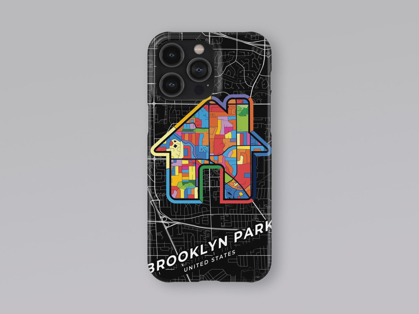 Brooklyn Park Minnesota slim phone case with colorful icon. Birthday, wedding or housewarming gift. Couple match cases. 3