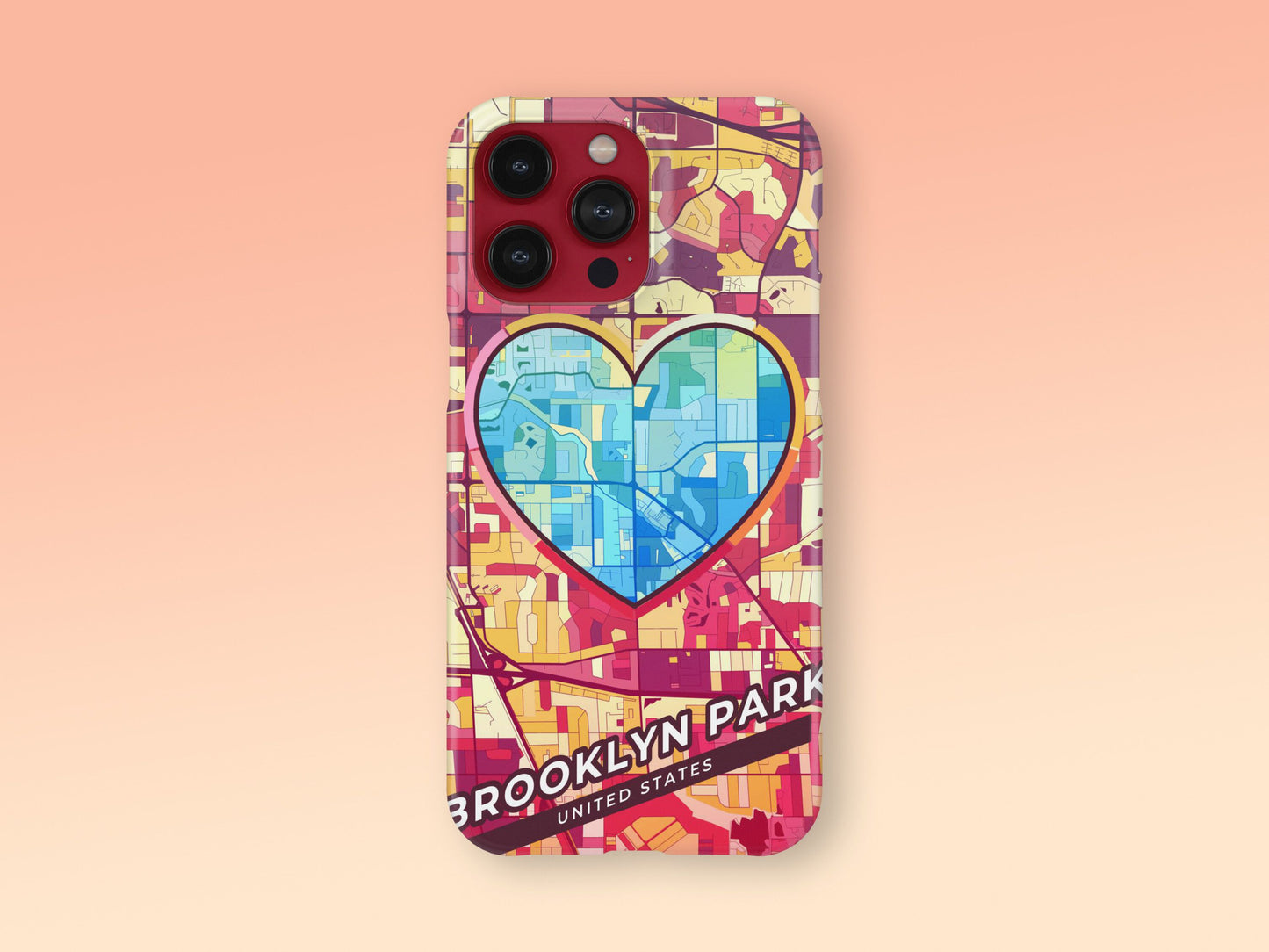 Brooklyn Park Minnesota slim phone case with colorful icon. Birthday, wedding or housewarming gift. Couple match cases. 2