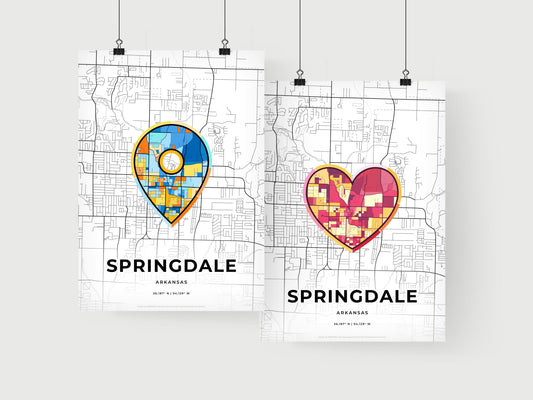 Springdale Arkansas art print for couples