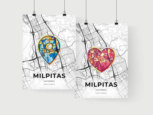 Milpitas California art print for couples