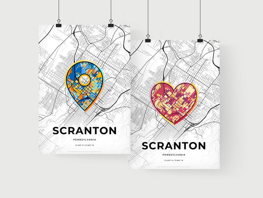 Scranton Pennsylvania art print for couples