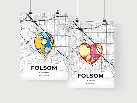 Folsom California art print for couples