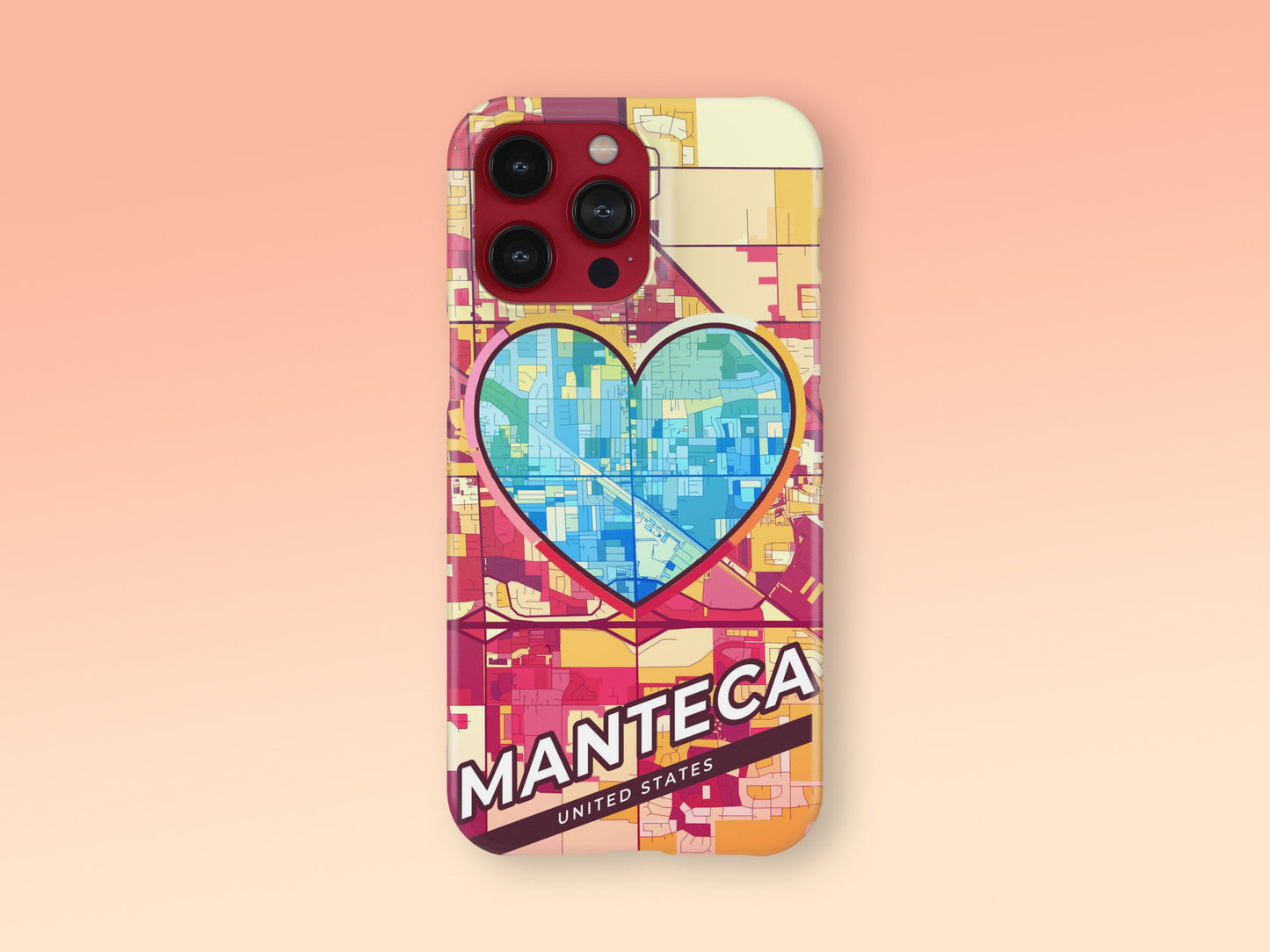 Manteca California slim phone case with colorful icon. Birthday, wedding or housewarming gift. Couple match cases. 2