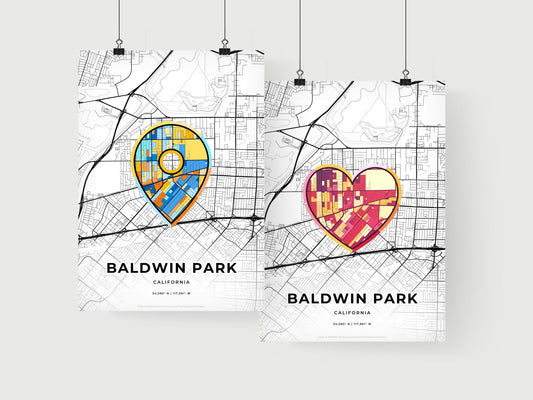 Baldwin Park California art print for couples