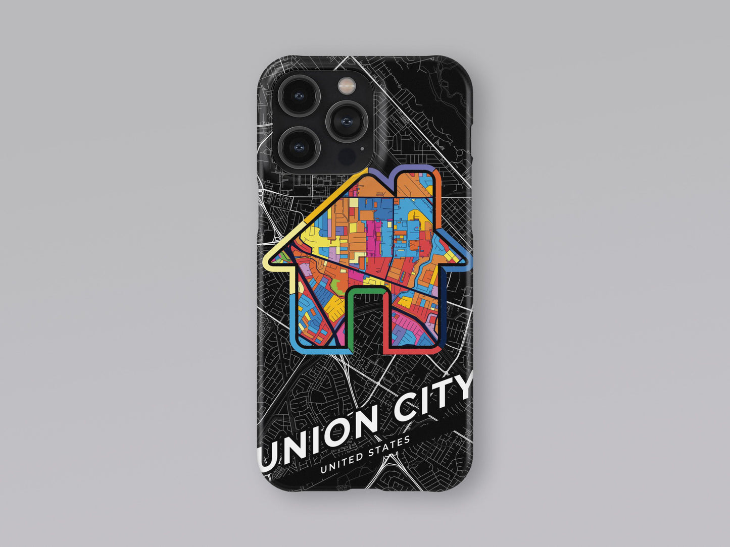 Union City California slim phone case with colorful icon 3