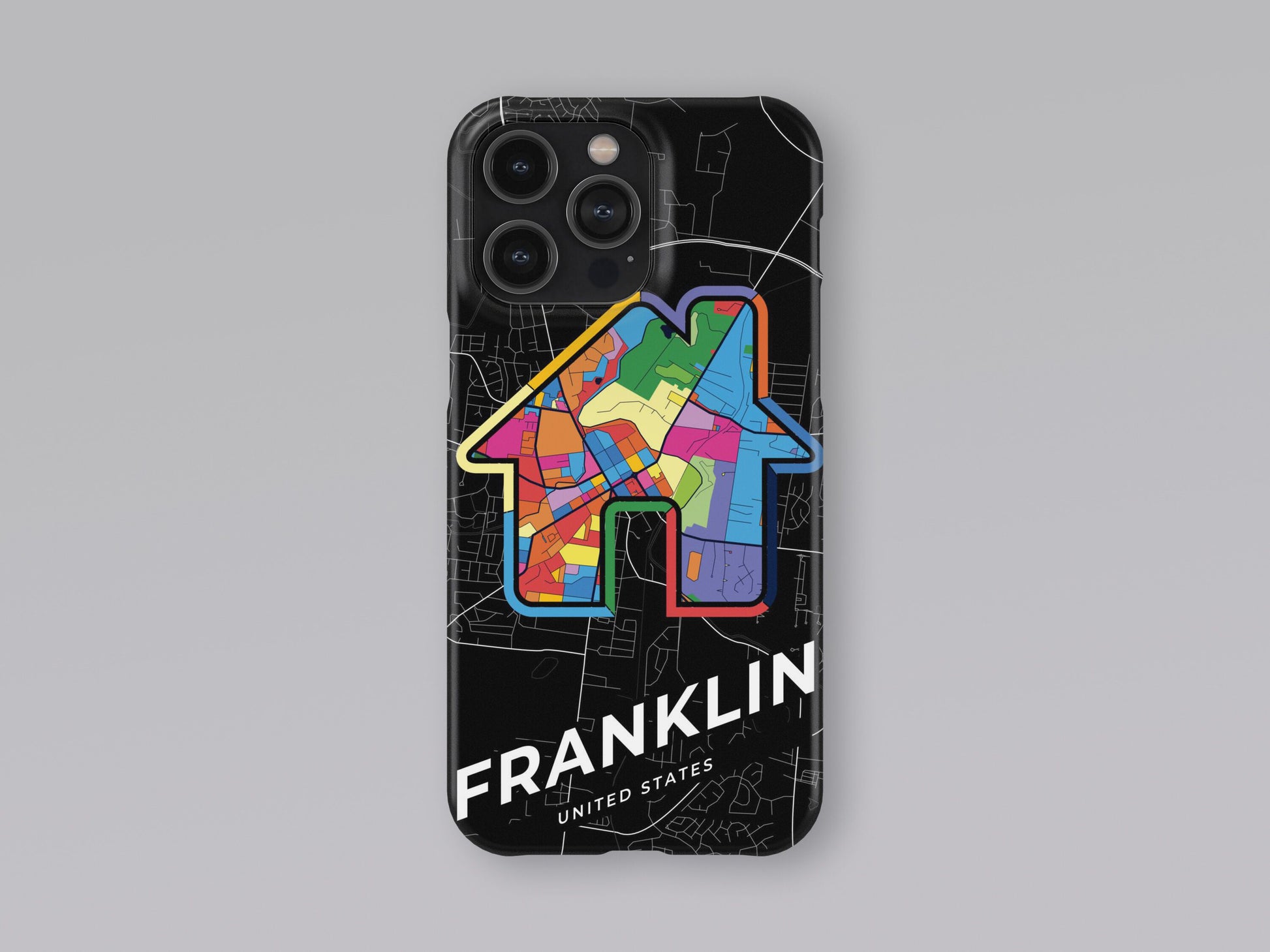 Franklin Tennessee slim phone case with colorful icon. Birthday, wedding or housewarming gift. Couple match cases. 3